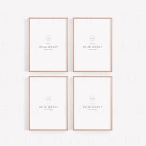 Frame Mockup A4 Set of 4, Mockup Frame, A4 Frame Mockup, Poster Mockup, Frame Mockup Bundle, A4 Frame Mock Up