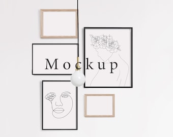 Frame Mockup, Gallery Wall Mock Up, Minimalist Mockup Frame, Poster Mockup, Room Mockup, Print Mockup, Frame Mockup Set, Styled Stock Photo