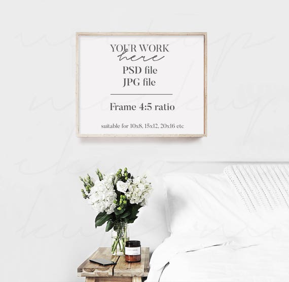 Simple Mock Up Frame Wooden Frame Mockup Styled Stock Etsy