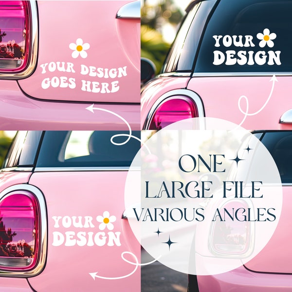 Car Sticker Mockup, Vinyl Decal Mockup, Rear Window Mockup for Decals, Car SVG Mockup, Sticker Decal Mockup