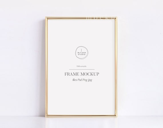 Download A4 Gold Frame Mockup A4 Frame Mock Up Poster Mockup Psd Etsy