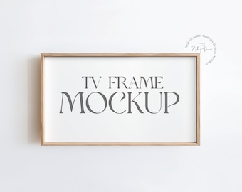 Frame TV Mockup, Rustic Frame Mockup, 16:9 Ratio Horizontal Mockup Frame, Farmhouse Mockup Frame