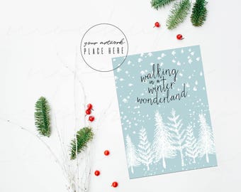 Gestileerde foto Mock-up, Product Mockup, Briefpapier Mock-up, stockfoto, kerstkaart, wenskaart Mock-up