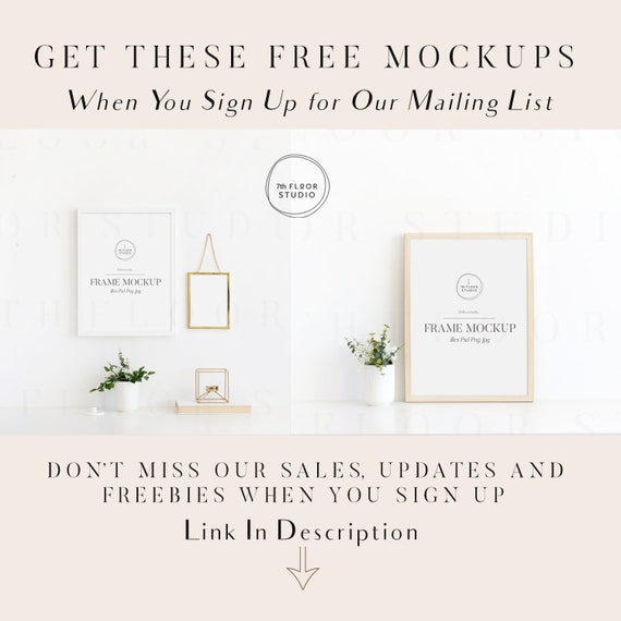 Christmas Frame Mockup Horizontal Frame Mockup Poster Mock Etsy