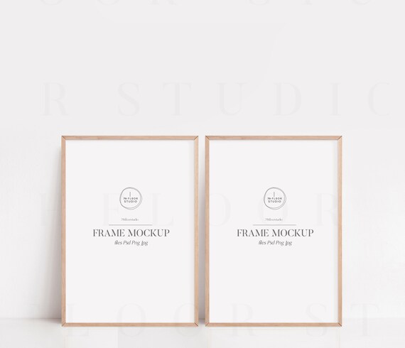 Frame Mockup A4 Mockup Wooden Frame Mockup Psd Minimalist Etsy