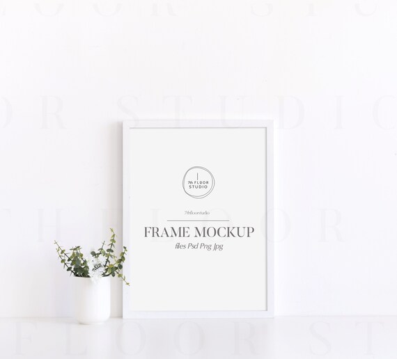 Frame Mockup White Frame Mock Up Poster Mockup Minimalist Etsy