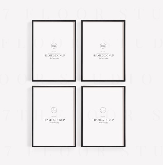 Download A4 Frame Mockup Set Of 4 Poster Mockup Mockup Frame Frame Etsy