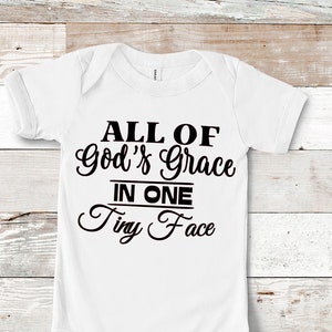 All God&#39;s Grace Bodysuit - Christian Baby Creeper - Baby Gift