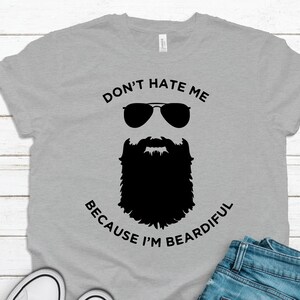 Respect The Beard Tshirt - Fear The Beard Tshirt- Beardiful Tshirt- Bearded Dad T-Shirt -  Father&#39;s Day T-Shirt