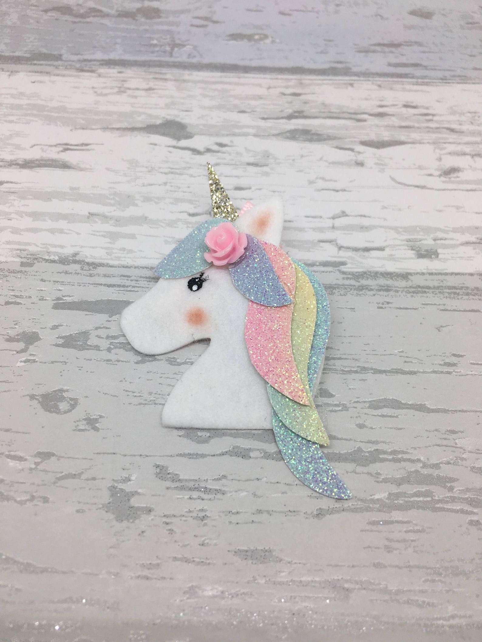 Set of 2 Cute Unicorn Glitter Hair Clips toddler hair clip Etsy