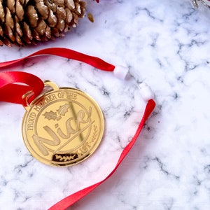 Nice List Medal, Santa Gift, Christmas Eve box filler, tradition gift from Father Christmas image 5