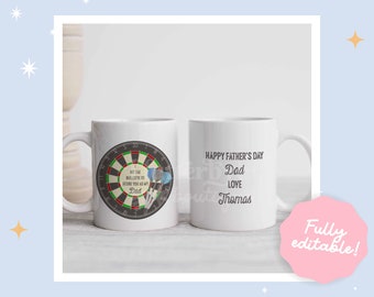 Bullseye Dad Mug, Dart lover, Father’s Day drink ware, Gifts for Dad