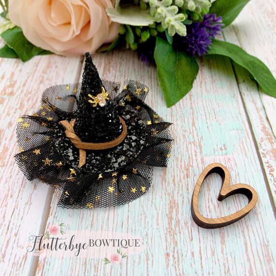 Witch Hat hair clip witches headband 1st Halloween Etsy