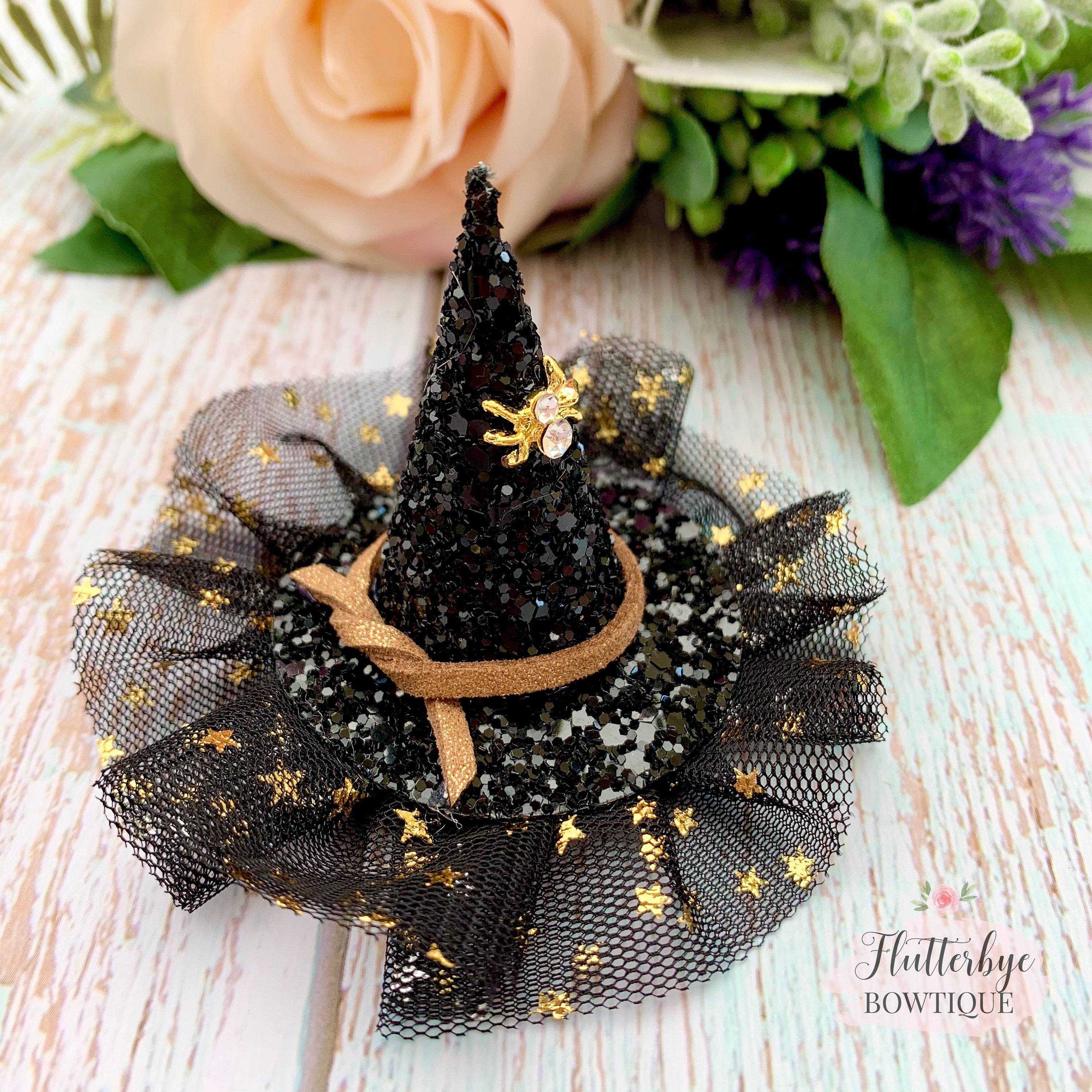 Witch Hat hair clip witches headband 1st Halloween Etsy