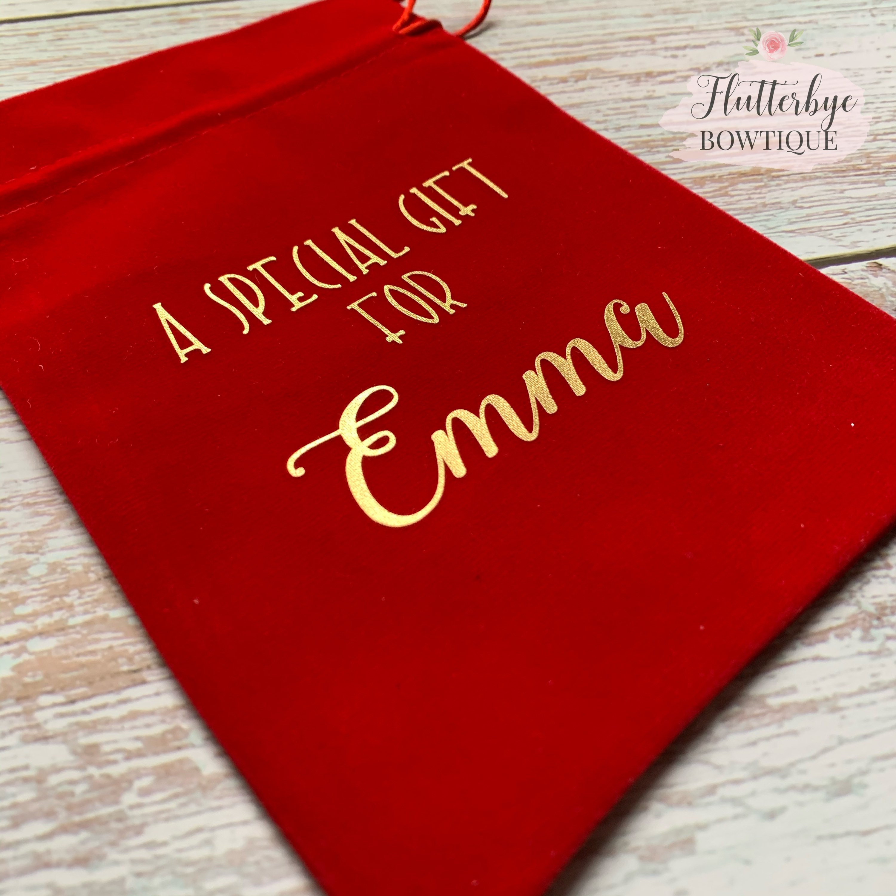 Personalised Gift Bag Custom Velvet Gift Bag Personalised Etsy UK