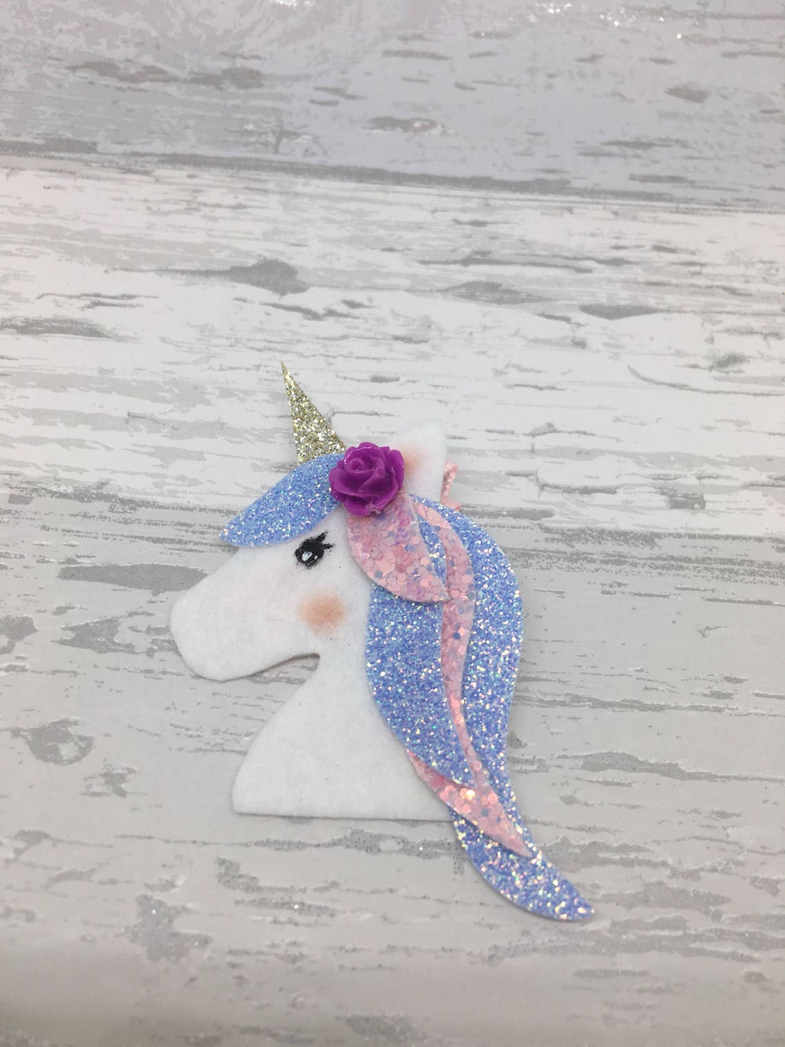 Cute Unicorn Glitter Hair Clip toddler hair clip fringe Etsy
