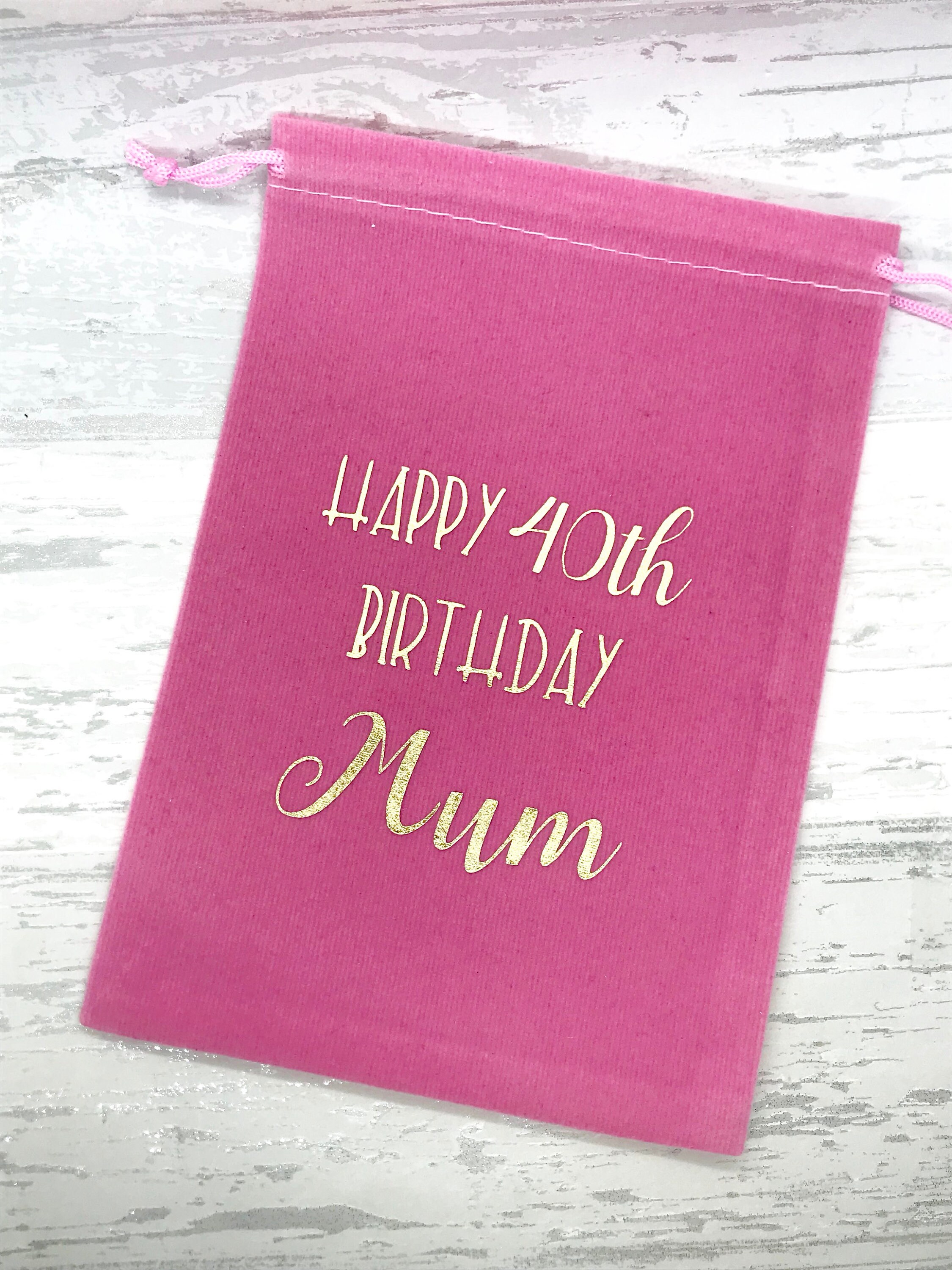 Personalised Gift Bag Custom Velvet Gift Bag Personalised Etsy UK