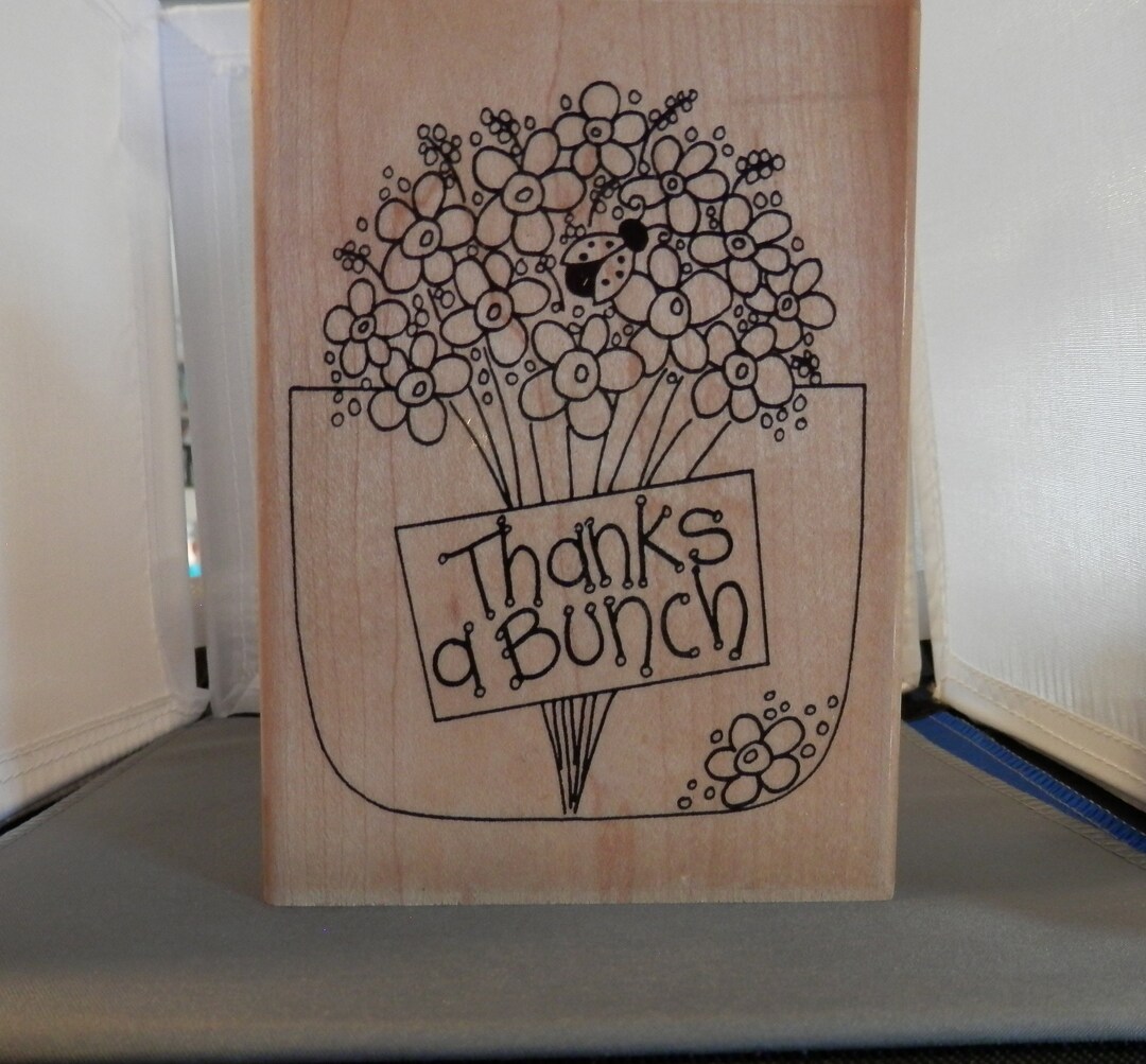 Thanks a Bunch Rubber Stamp - Etsy