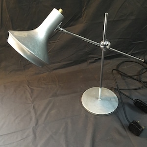 Vintage Adjustable Chrome Silver Desk Lamp