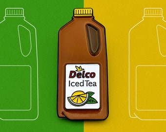 Delco Iced Tea Hard Enamel Lapel Pin | Philly Accessory Gift