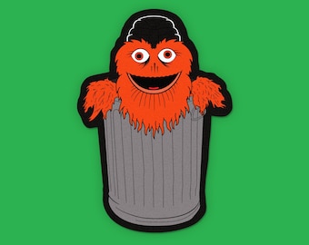 Gritty the Grouch  | Philadelphia Flyers Mascot NHL Vinyl Sticker