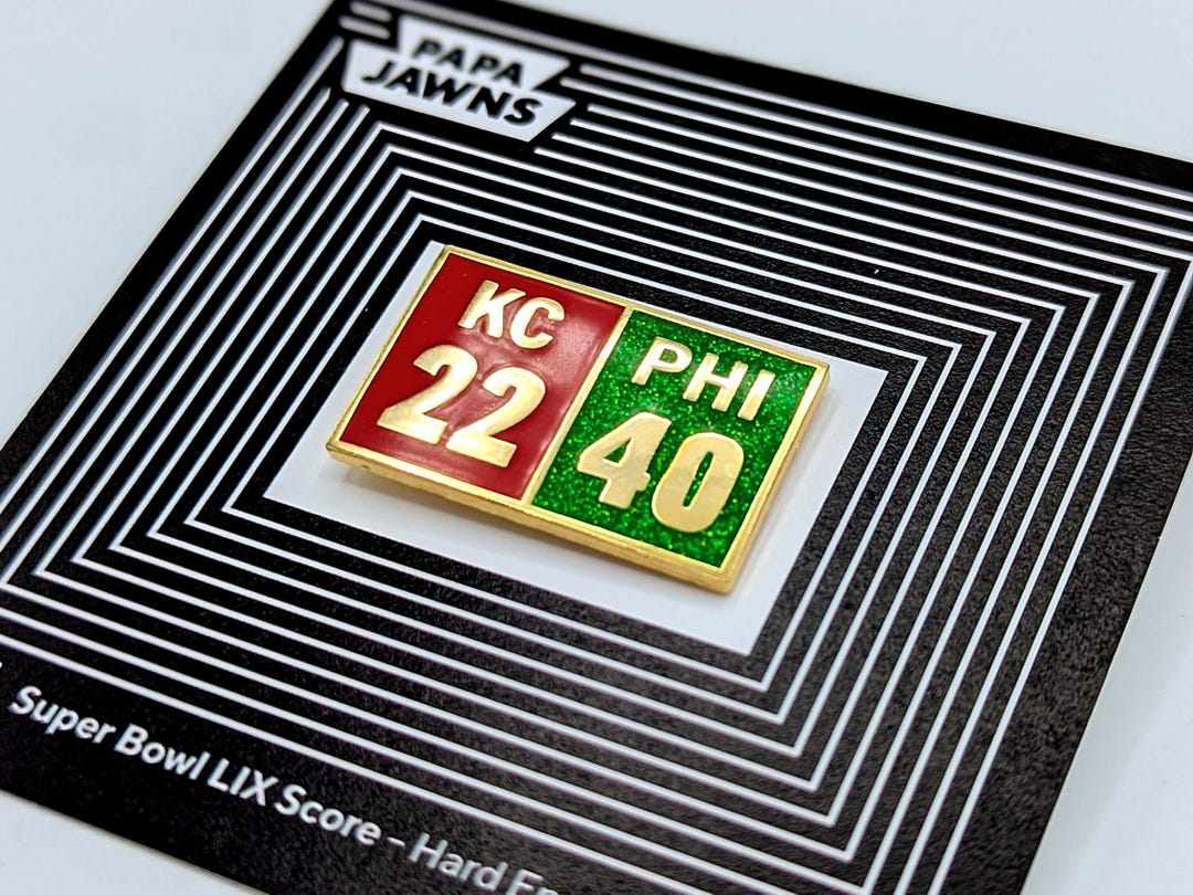 Super Bowl LIX Score - Hard Enamel Lapel Pin | Philadelphia Eagles ...