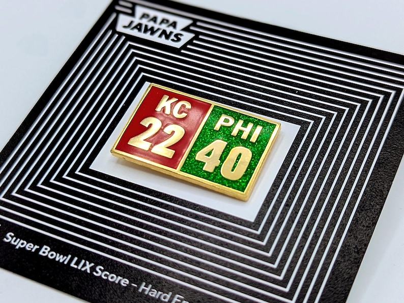 Super Bowl LIX Score - Hard Enamel Lapel Pin | Philadelphia Eagles ...