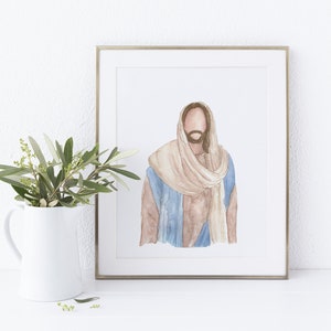 Jesus Christ Watercolor Print - Jesus Christ Decor - Jesus Christ Painting - LDS Artwork