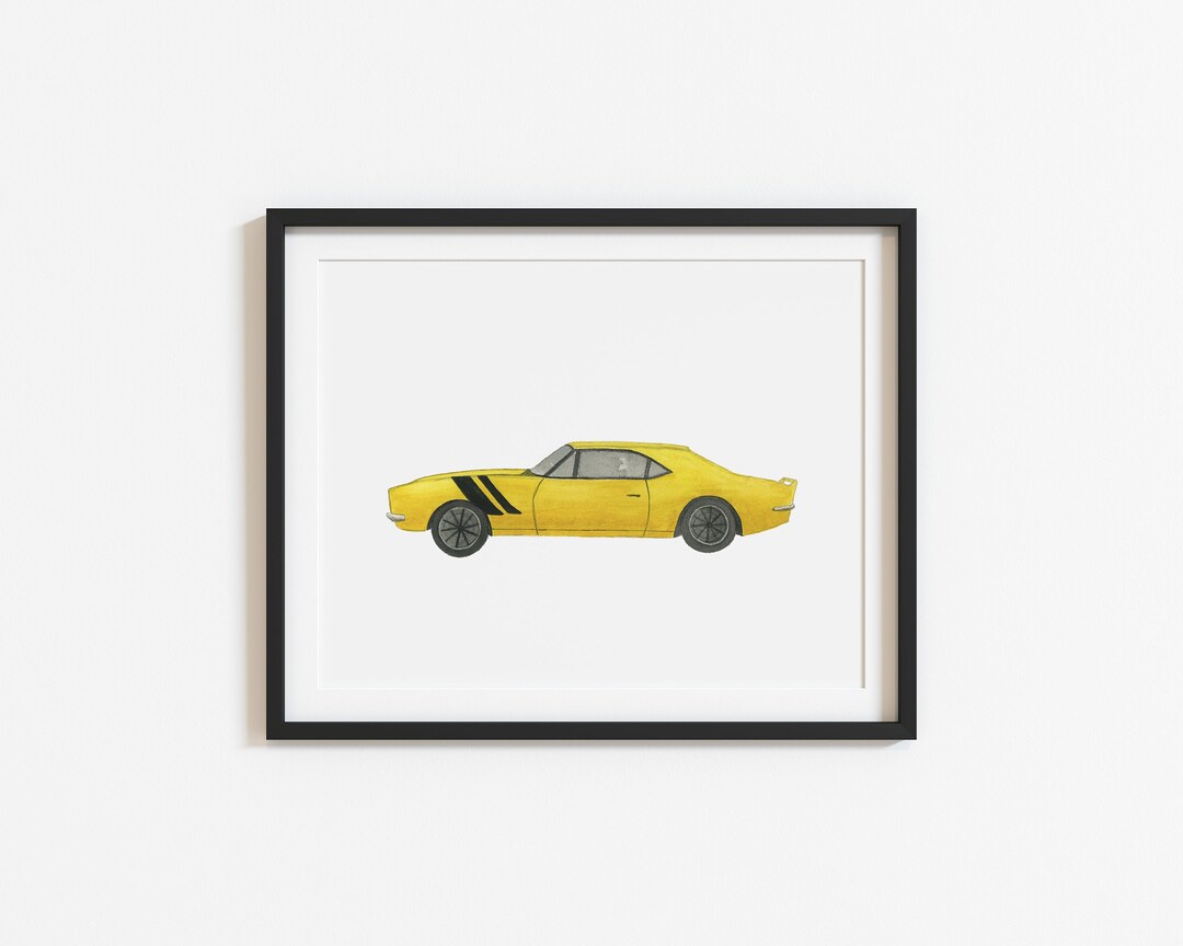Digital Download Camero Painting Car Art Boys Room Boys Etsy