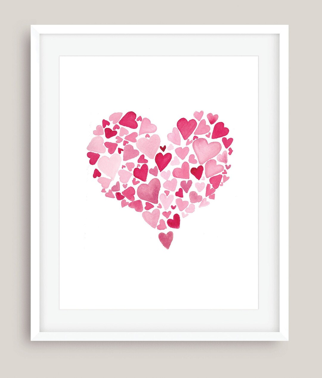 DIGITAL DOWNLOAD - Hearts Valentines Day Printable- Valentines Day Wall ...