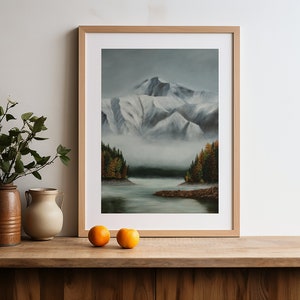 Denali National Park Moody Cabin Art, Alaskan Painting Fine Art Print