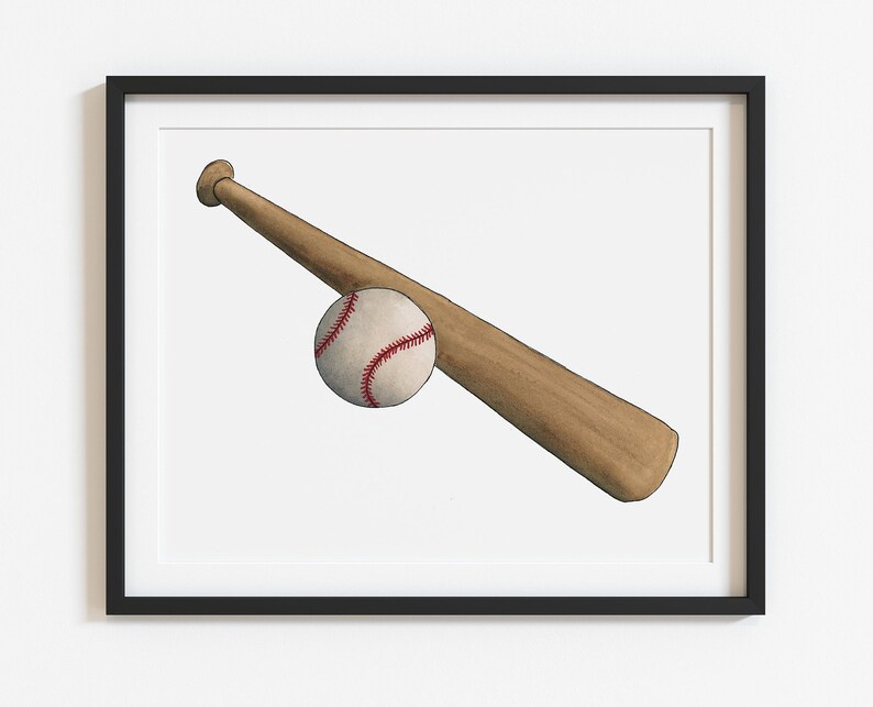Baseball Art Print Sports Ball Decor Boys Sports Nursery Etsy