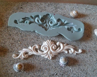 moule silicone fronton arabesque    pour fimo wepam