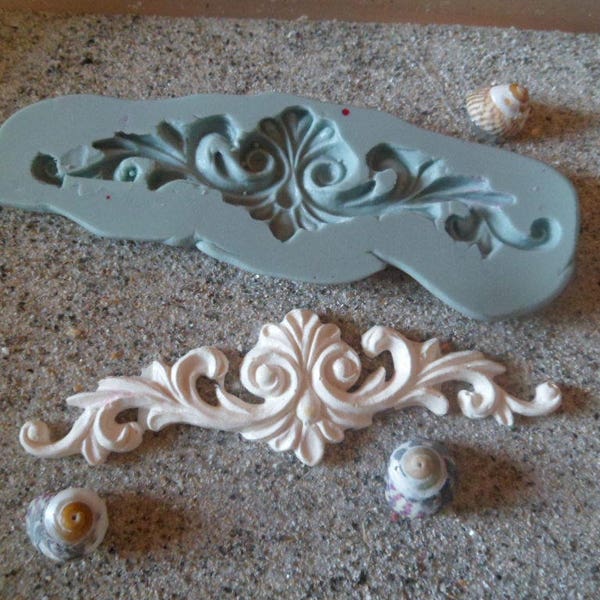 silicone mold pediment arabesque for fimo wepam