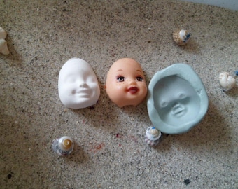 silicone mold face baby for fimo wepam