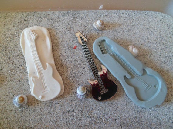 Moule Silicone Guitare Electrique Pour Fimo Wepam Etsy