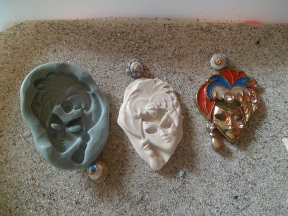 Moule silicone masque venitien pour wepam fimo Etsy