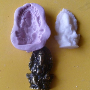 ganesh buddha silicone mold for fimo wepam clay