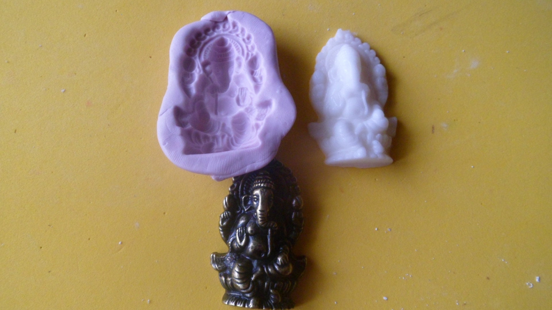 silicone mold buddha ganesh for fimo wepam clay