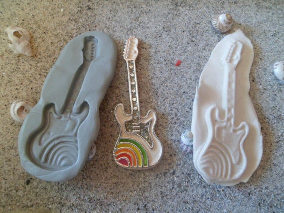 Moule Silicone Guitare Electrique Pour Fimo Wepam Etsy