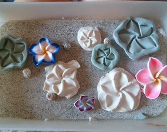 frangipani flower silicone molds 3 sizes for fimo wepam