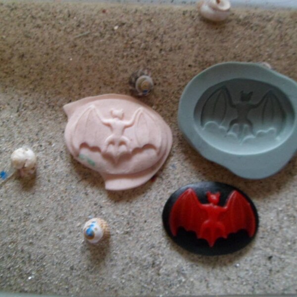 moule silicone  camee  chauve souris pour fimo wepam argile