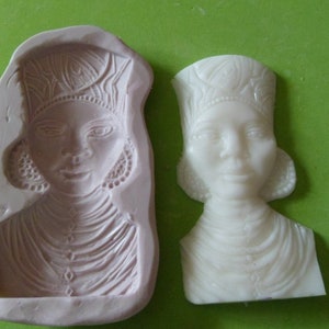 gm african woman silicone mold for fimo wepam clay
