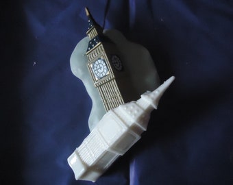 moule silicone horloge  de londres big ben pour argile fimo wepam