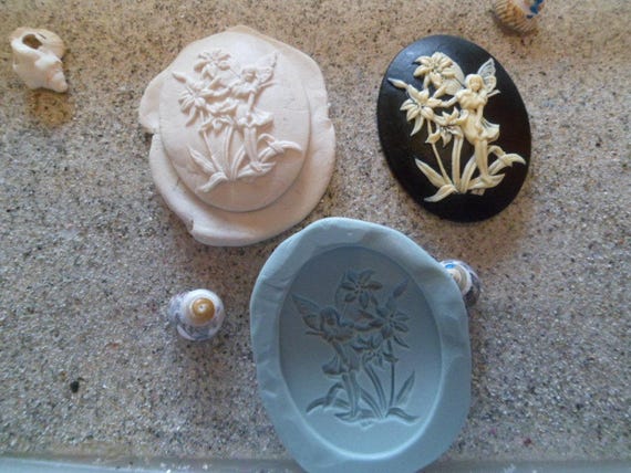 Elf Dancer for plaster wepam polymer resin cameo silicone mold