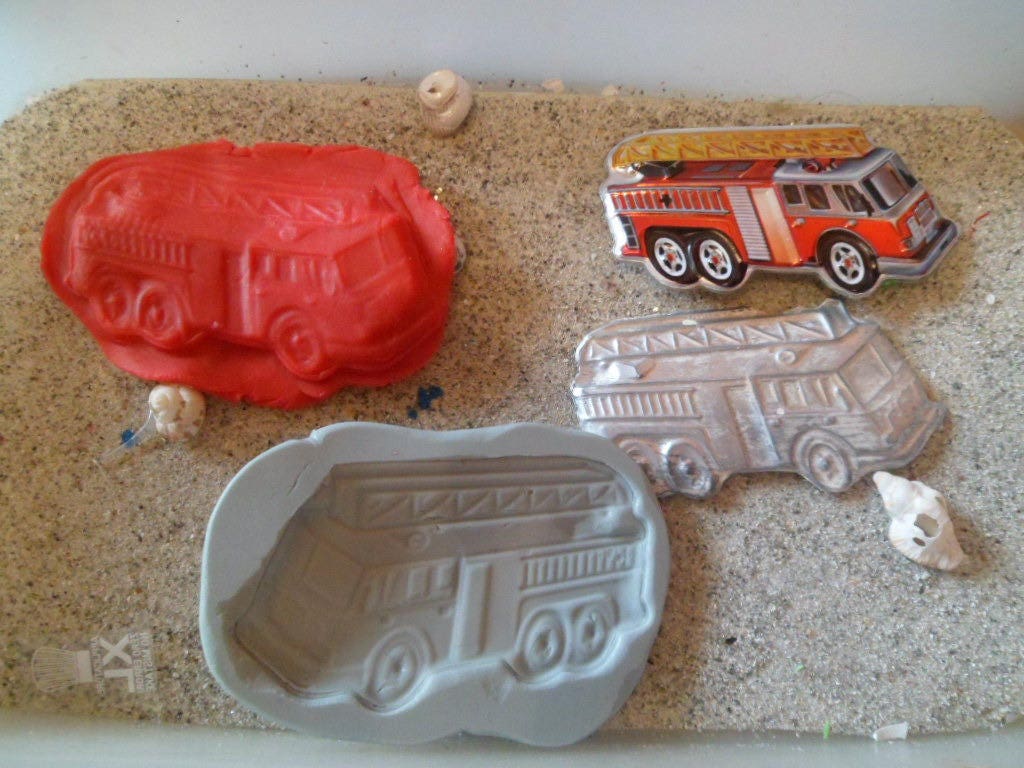 Moule Silicone Camion De Pompier Pour Fimo Wepam Etsy