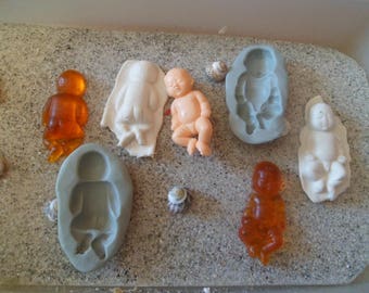silicone mold bebe 3 d for fimo wepam