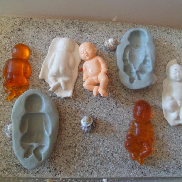 moule silicone   bebe 3 d  pour fimo wepam