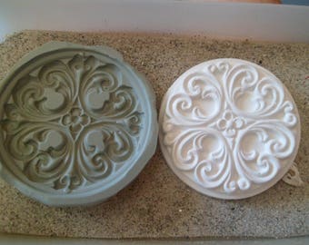 rosette silicone mold with gm arabesques for fimo wepam