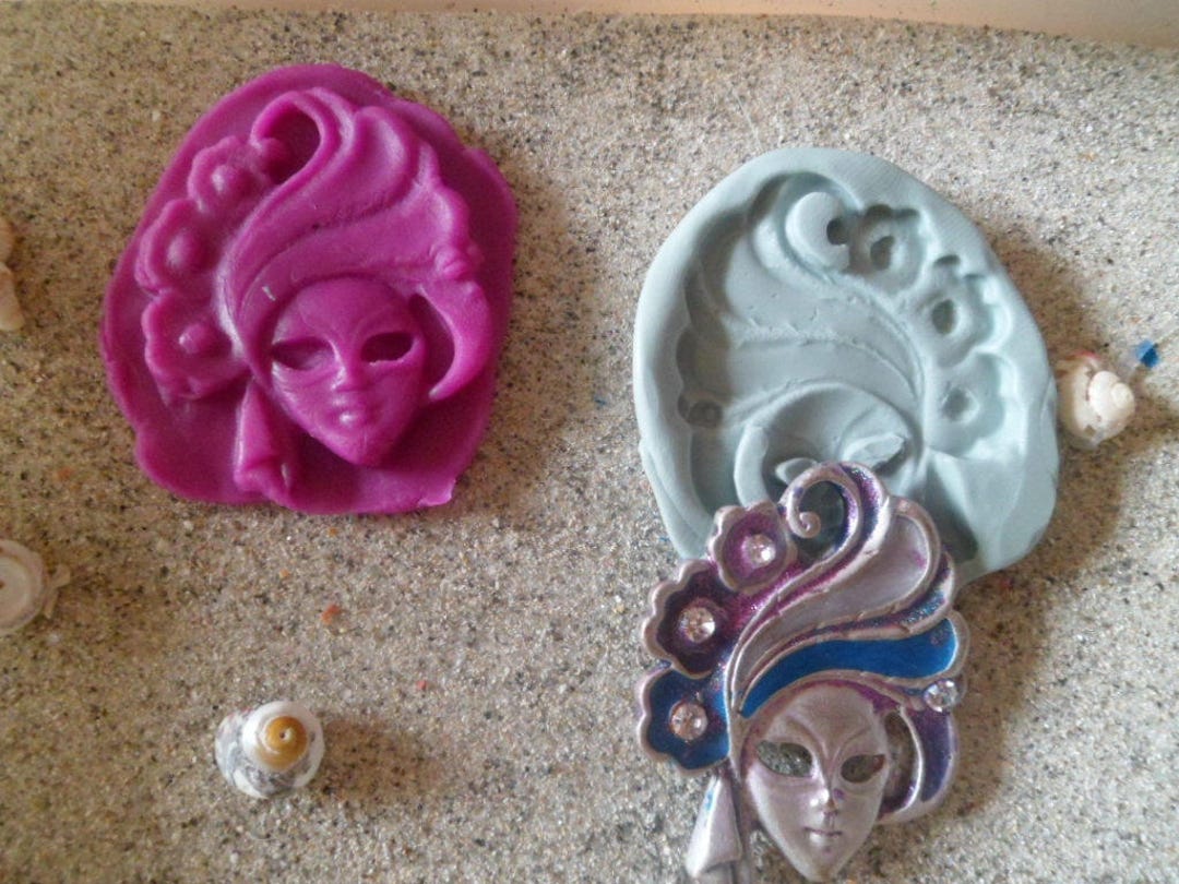 Large 3D Hibiscus Flower Silicone Mold 15cm for Plaster WEPAM Fimo